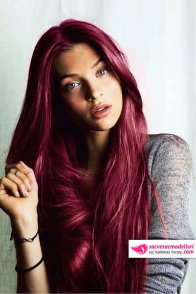 kızıl renkli saç modelleri