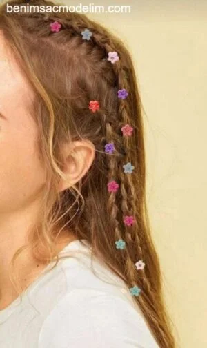 Kız çocukları için tokalı Saç Modelleri 2023